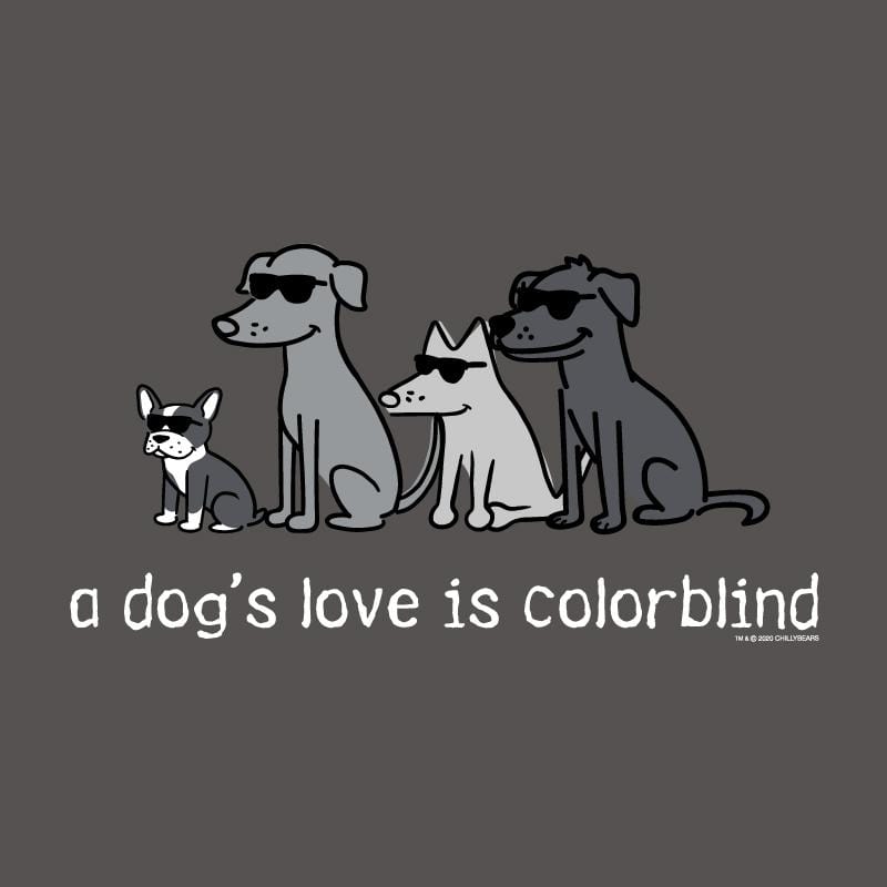 A Dog's Love Is Colorblind - Ladies T-Shirt V-Neck