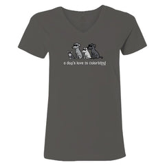 A Dog's Love Is Colorblind - Ladies T-Shirt V-Neck