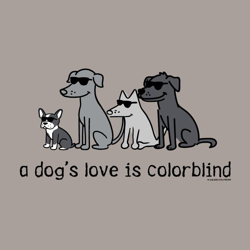 A Dog's Love Is Colorblind - Ladies T-Shirt V-Neck