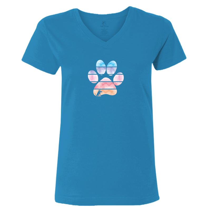 Cloud Paw - Ladies T-Shirt V-Neck