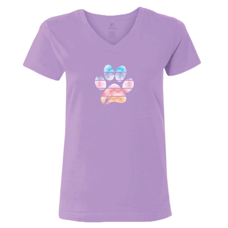 Cloud Paw - Ladies T-Shirt V-Neck