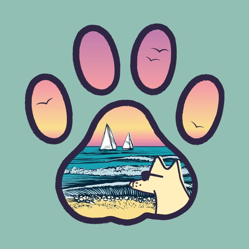 Beach Paw - Lightweight Tee