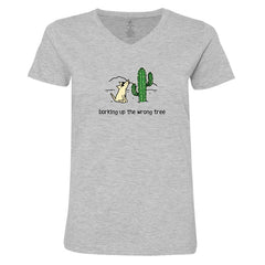 Barking Up The Wrong Tree - Ladies T-Shirt V-Neck