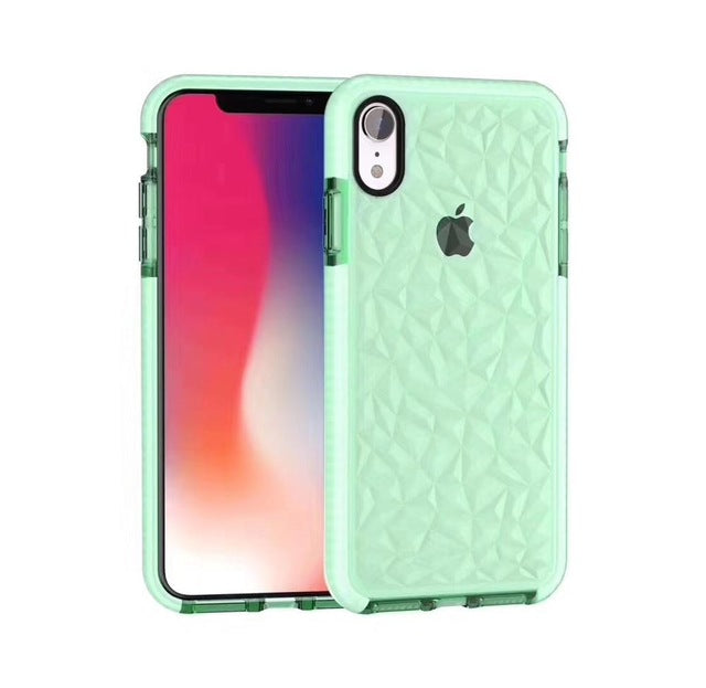 Explosive two-color diamond transparent soft shell for iphoneX XR XSMAX 6 7 8plus diamond mobile phone case