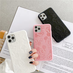 Cute Mickey Is Suitable For Apple iPhone 13pro Mobile Phone Case With Skin Sticking Protective Case And 12 Soft Case