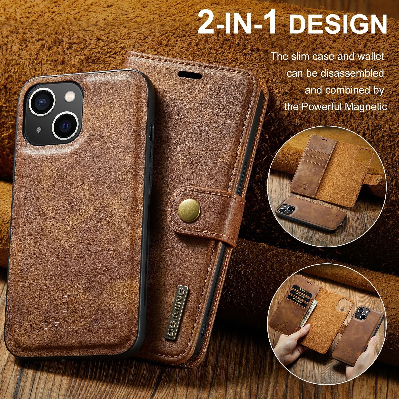 Suitable for iPhone13 magnet split mobile phone leather case iPhone12/11 Pro Max two-in-one protective case