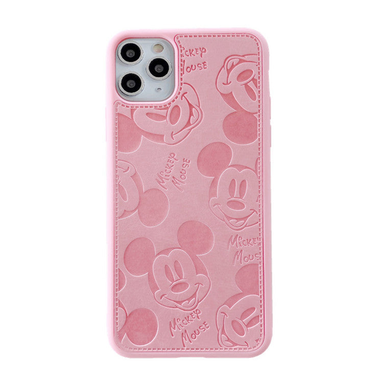 Cute Mickey Is Suitable For Apple iPhone 13pro Mobile Phone Case With Skin Sticking Protective Case And 12 Soft Case