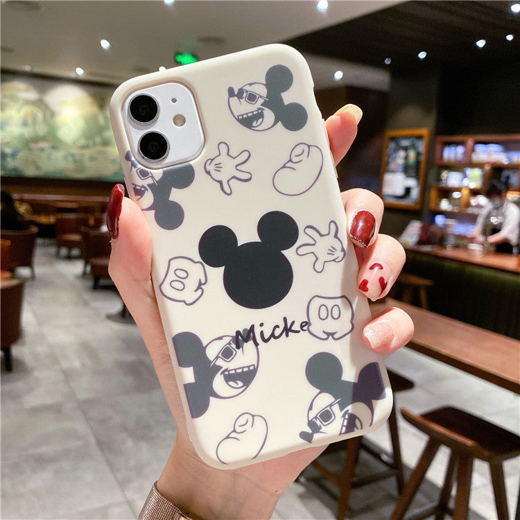 Personalized Mickey iPhone12promax mobile phone case for 7/8P soft shell XS couple XR cartoon mobile phone case