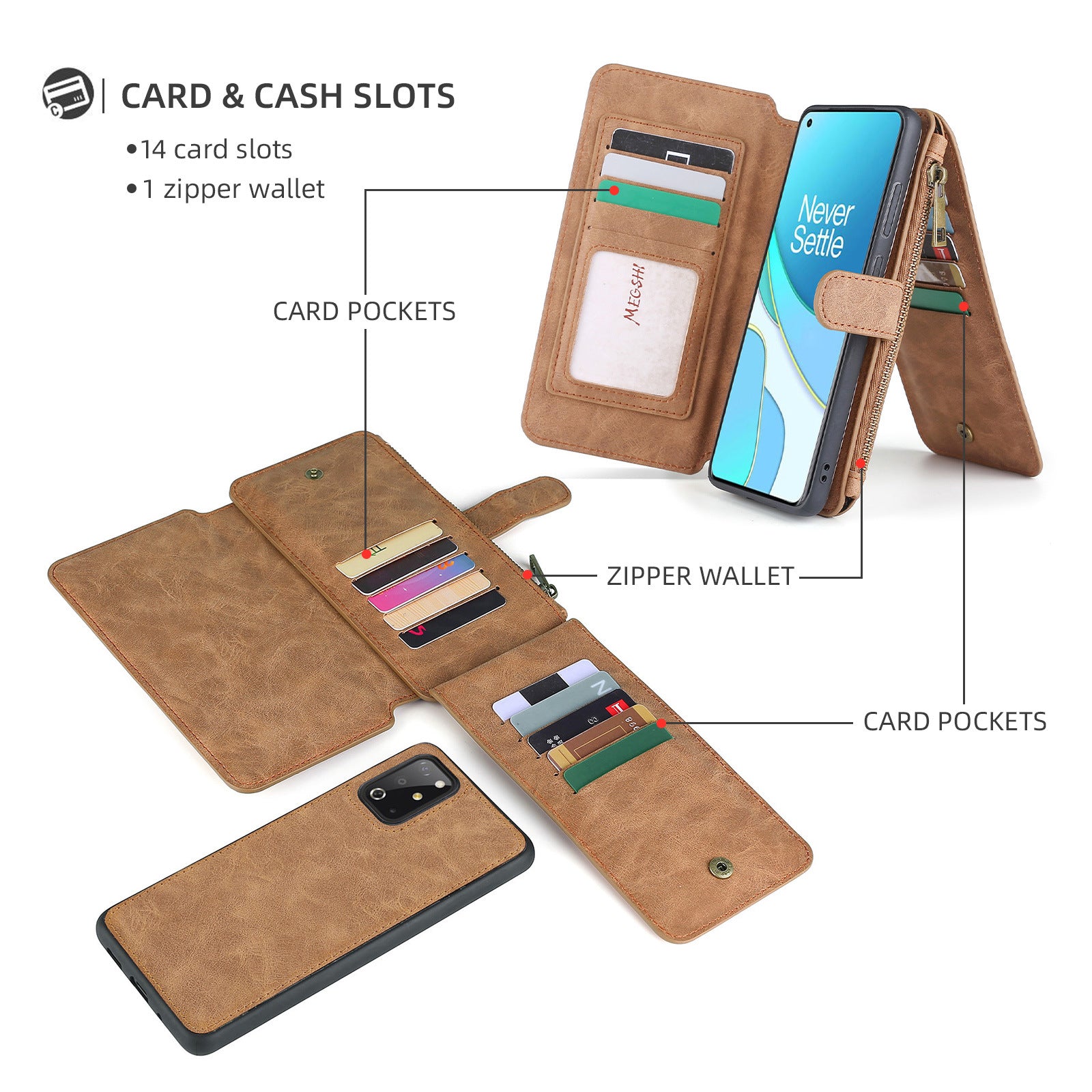 Samsung Galaxy S20plus Wallet Mobile Phone Case Suitable For Note20ultra Multi-Function Card Leather Case S22+