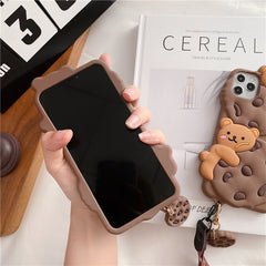 Cookie Chocolate Biscuit Bear Suitable For iPhone12promax Mobile Phone Case Cartoon 13 Silicone Apple 7plus Cover