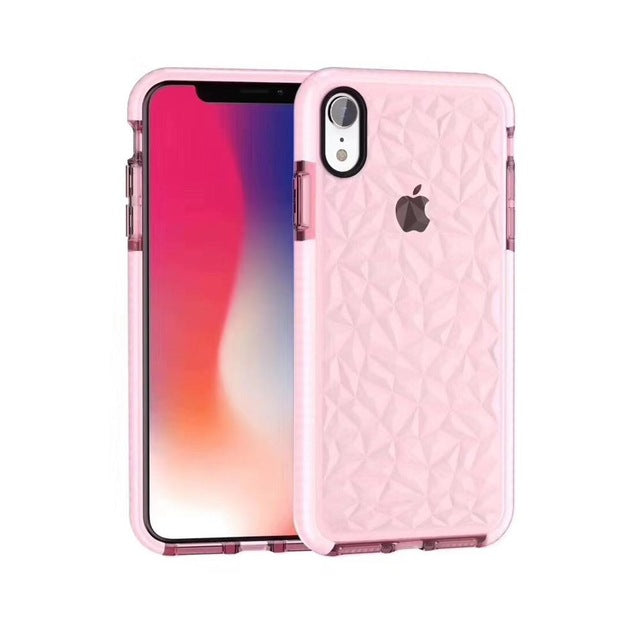 Explosive two-color diamond transparent soft shell for iphoneX XR XSMAX 6 7 8plus diamond mobile phone case