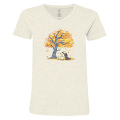 Autumn Tree - Ladies T-Shirt V-Neck