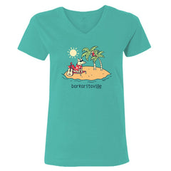 Barkaritaville - Ladies T-Shirt V-Neck