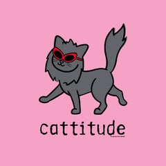 Cattitude - Ladies T-Shirt V-Neck