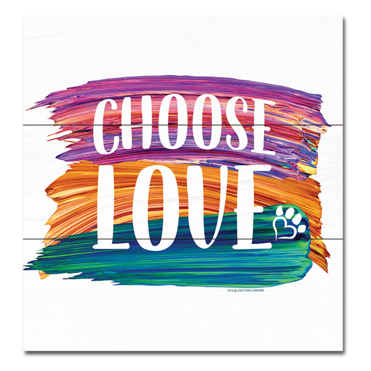 Choose Love - Wooden Plank Square