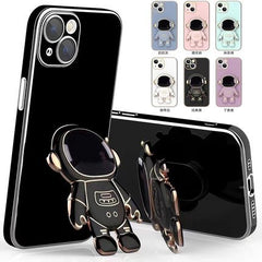 6D  Astronaut Bracket Apple 13ProMax Mobile Phone Case Comes With Lens Film Suitable For iPhone12 Protective Soft Case