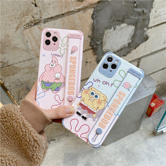 Cartoon SpongeBob SquarePants Apple 11 mobile phone case iPhone12promax suitable for x/13 cute xr couple female