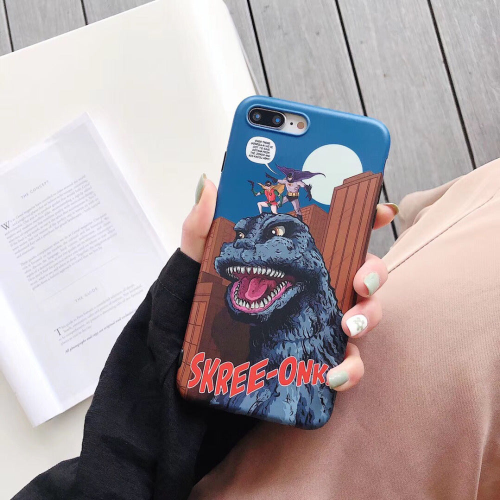 Maosenguoji Tide brand cute Comic Godzilla dinosaur Fashion soft Mobile Phone Case for iphone 6 6s 7 8 plus X XR XS MAX cover