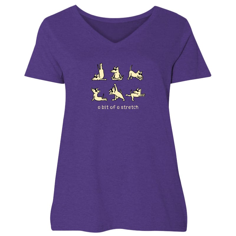 Bit of a Stretch - Ladies Curvy V-Neck Tee