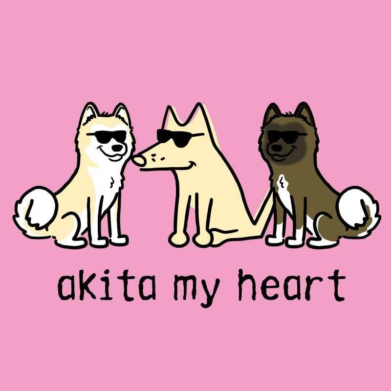 Akita My Heart - T-Shirt Ladies V-Neck