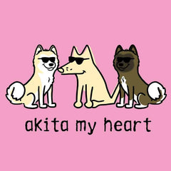 Akita My Heart - T-Shirt Ladies V-Neck