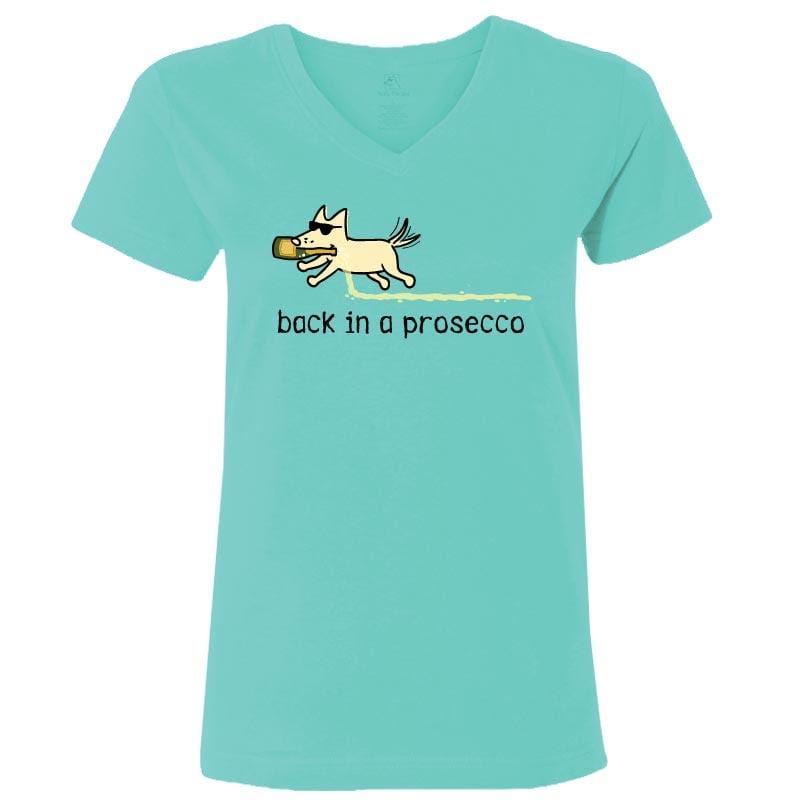 Back In A Prosecco  - Ladies T-Shirt V-Neck