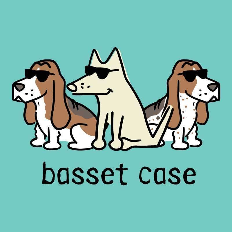 Basset Case - T-Shirt Ladies V-Neck