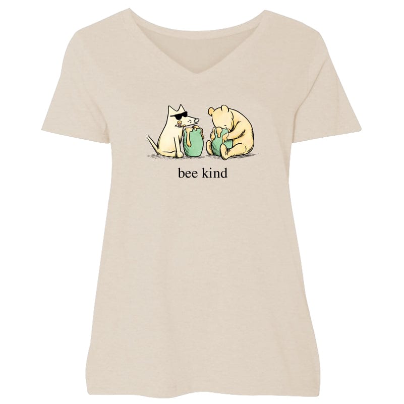 Bee Kind - Ladies Curvy V-Neck Tee