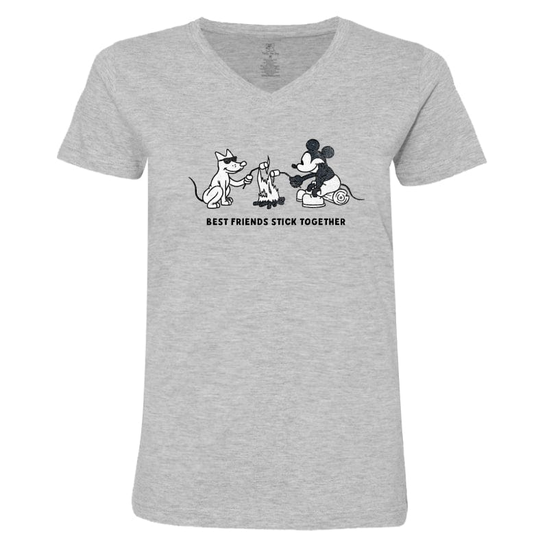 Best Friends Stick Together - Ladies T-Shirt V-Neck