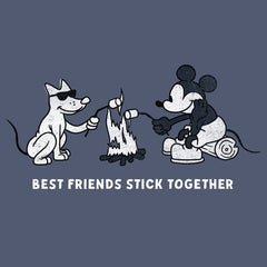 Best Friends Stick Together - Ladies Curvy V-Neck Tee