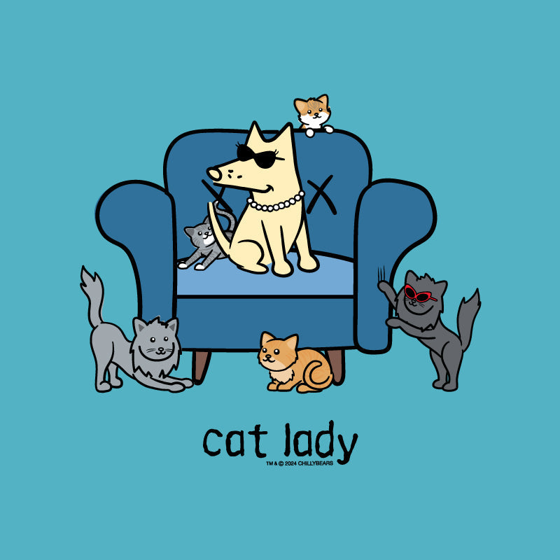 Cat Lady - Ladies T-Shirt V-Neck