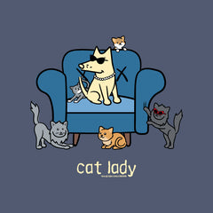 Cat Lady - Ladies Curvy V-Neck Tee