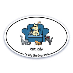 Cat Lady - Car Magnet