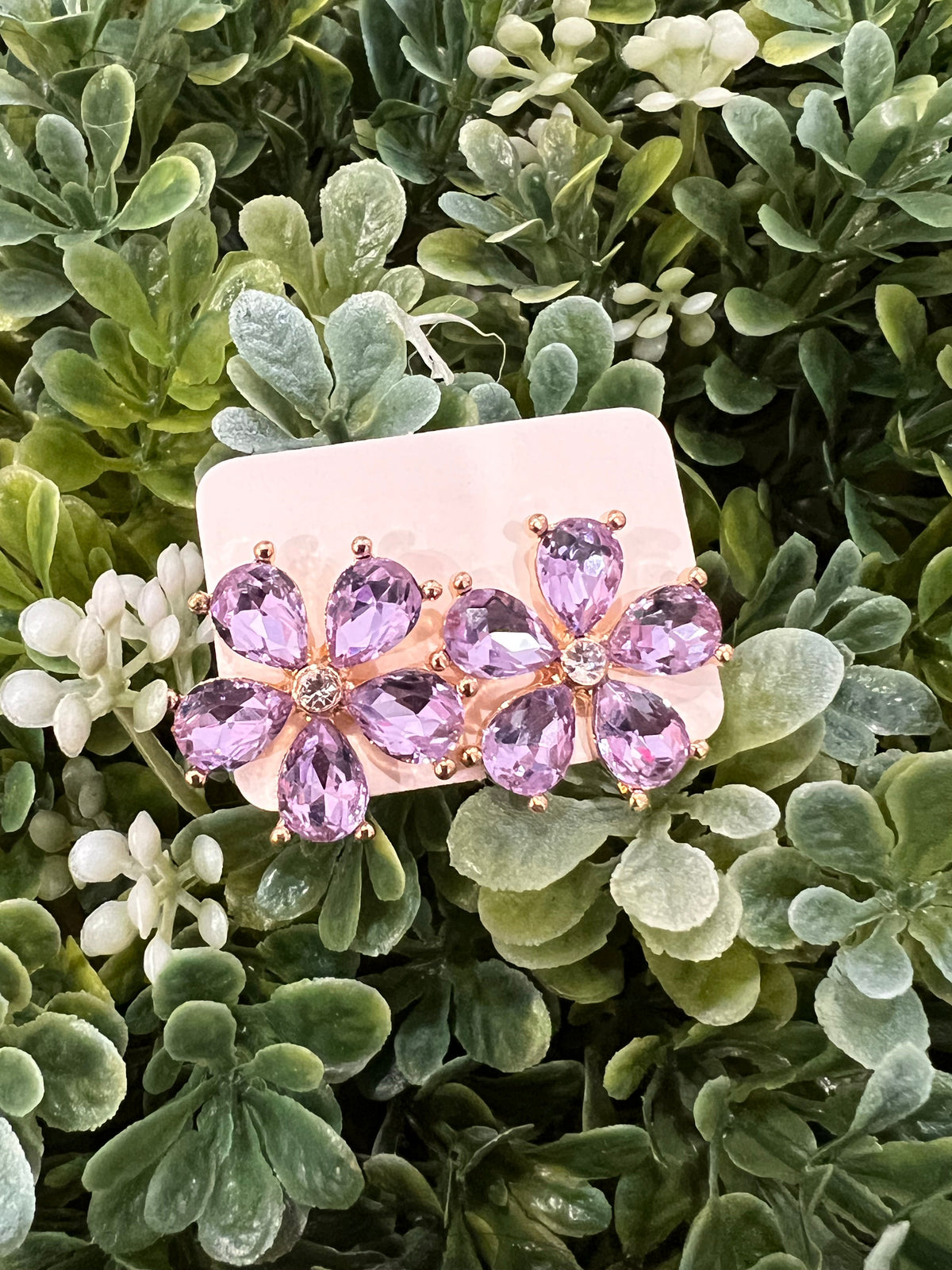 Purple Flower Stud