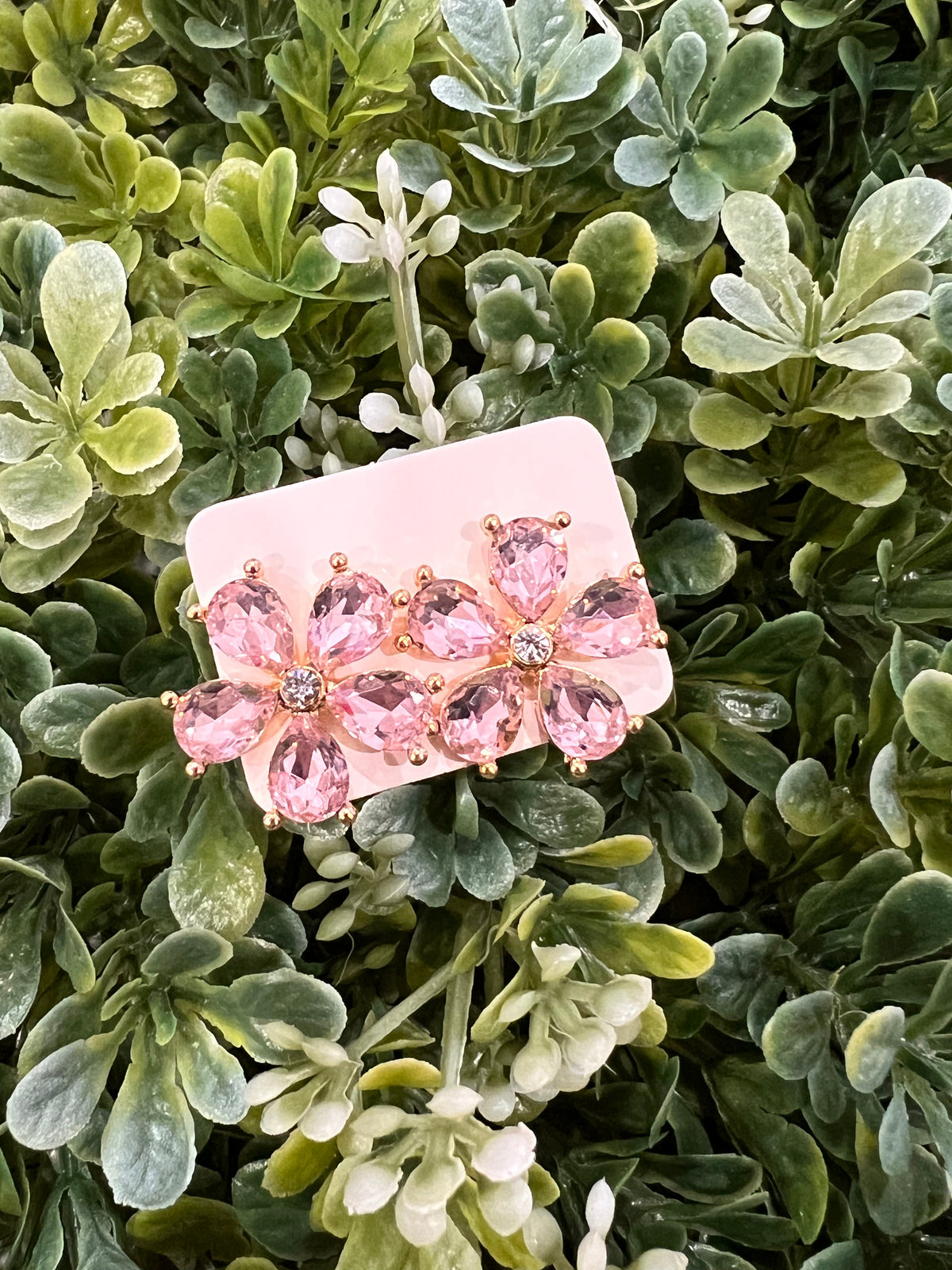 Pink Flower Stud